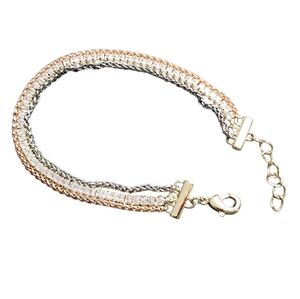 Pretty Bird Jewelry Tri Color CZ 18kt Gold Plated Bracelet